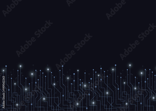 Digital technology world. Business virtual concept connection. Vector Illustration