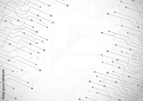 Digital technology world. Business virtual concept connection. Vector Illustration