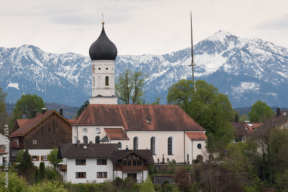Fototapeta premium Bavarian Chuch, Iffeldorf