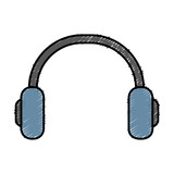 headphones icon over white background. vector illustration