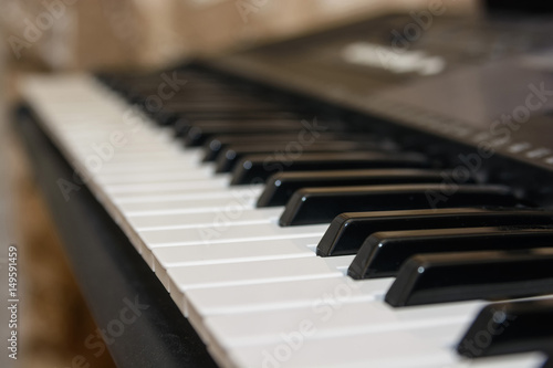 Close-up electric piano