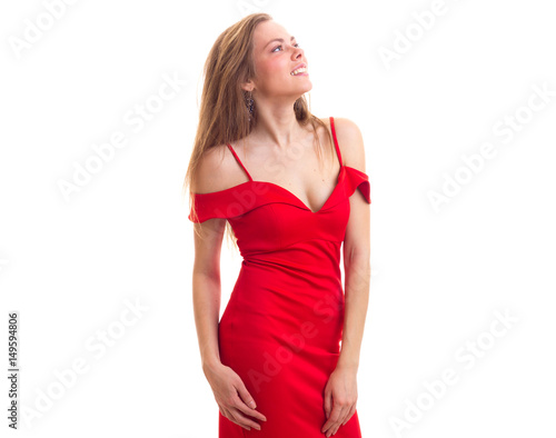 Young woman in red dress © Dmitry Bairachnyi