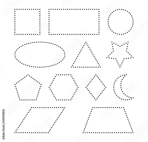  geometric shapes vector symbol icon design.