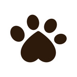 dog paw print icon over white background. vector illustration