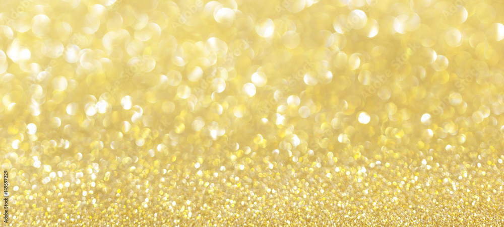 Abstract gold bokeh with snow Abstract gold bokeh with snow
