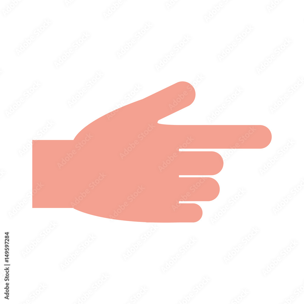 human hand icon over white backgroud. colorful design. vector illustration human hand icon over white backgroud. colorful design. vector illustration