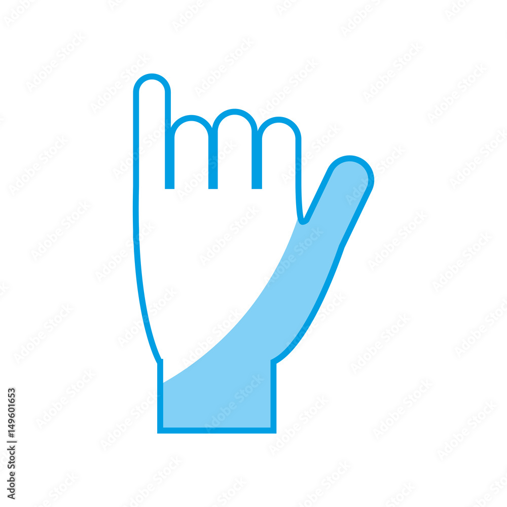 Obraz premium human hand icon over white background. vector illustration