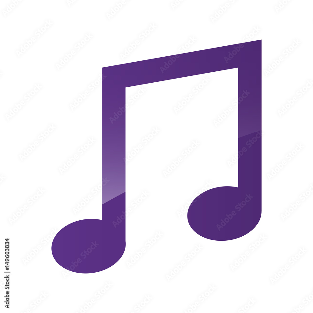 musical note icon over white background. vector illustration musical note icon over white background. vector illustration