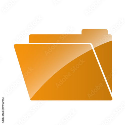 document folder icon over white background. vector illustration