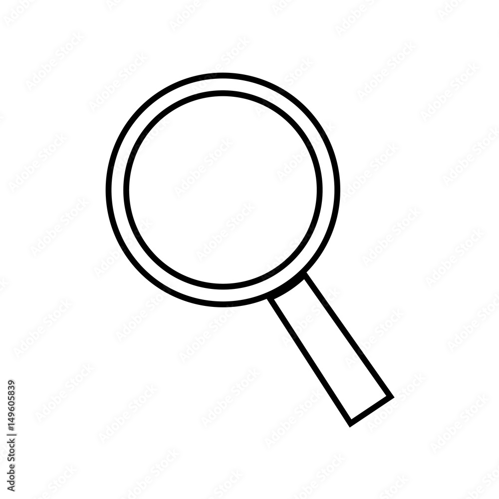 magnifying glass icon over white background. vector illustration magnifying glass icon over white background. vector illustration