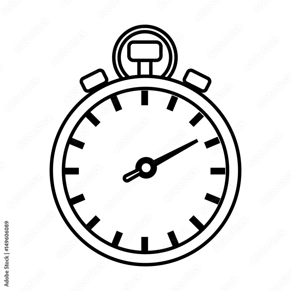 chronometer icon over white background. vector illustration chronometer icon over white background. vector illustration