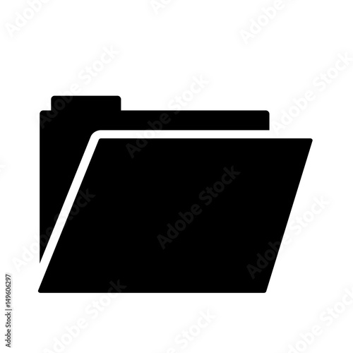 document folder icon over white background. vector illustration