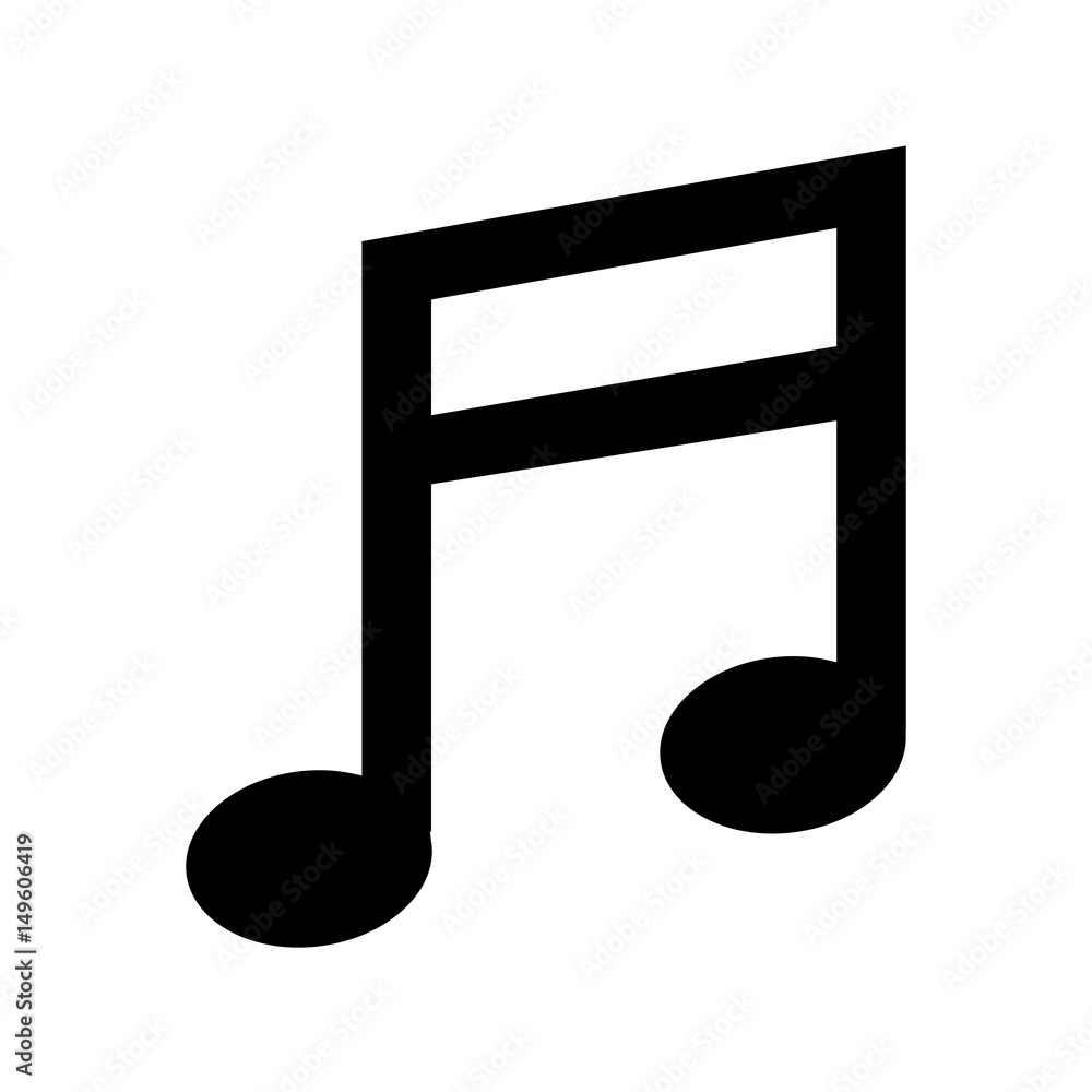 musical note icon over white background. vector illustration musical note icon over white background. vector illustration