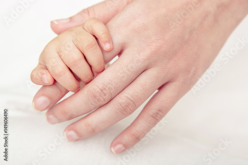 Soft focus and blurry of Baby Hands, vintage style color effect
