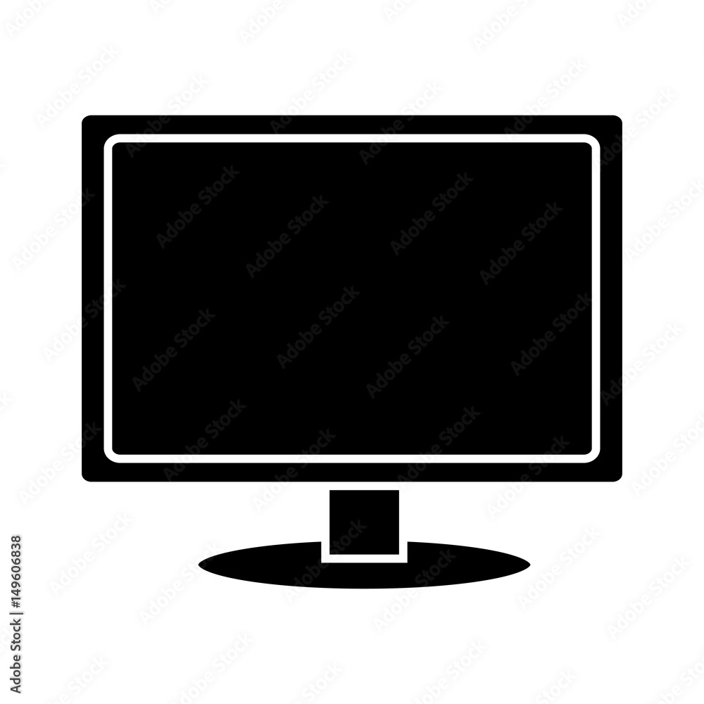 monitor computer icon over white background. vector illustration monitor computer icon over white background. vector illustration