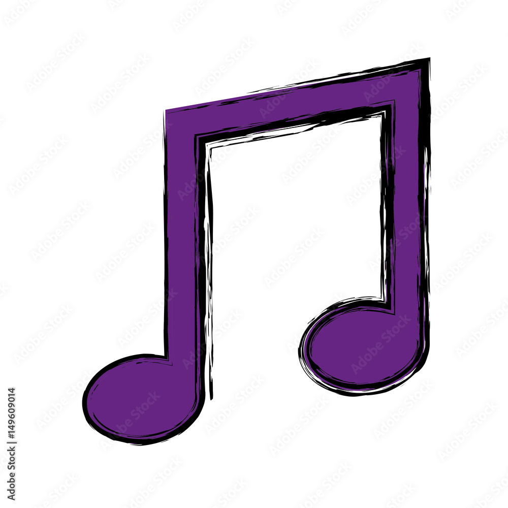 musical note icon over white background. vector illustration musical note icon over white background. vector illustration