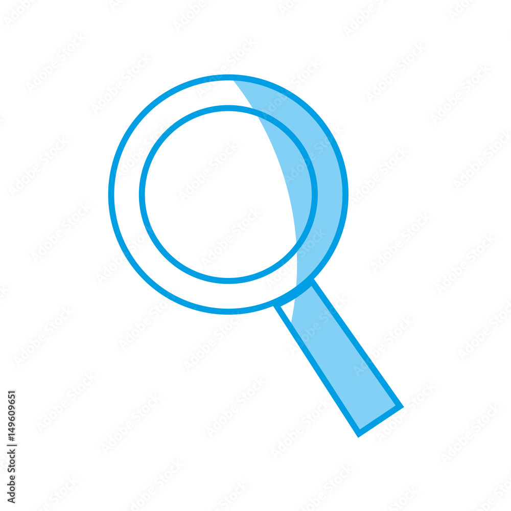 magnifying glass icon over white background. vector illustration
