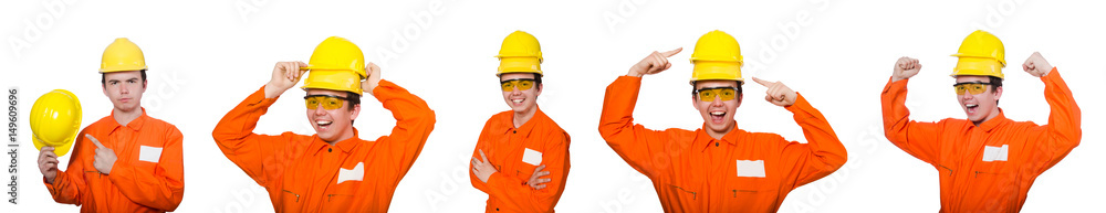 Industrial worker isolated on the white background Industrial worker isolated on the white background