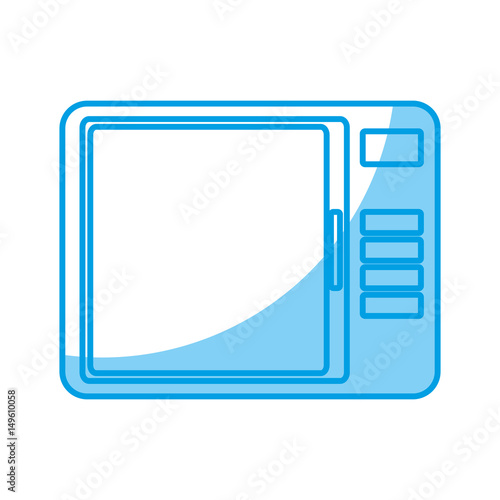 microwave icon over white background. home appliances concept. vector illustration