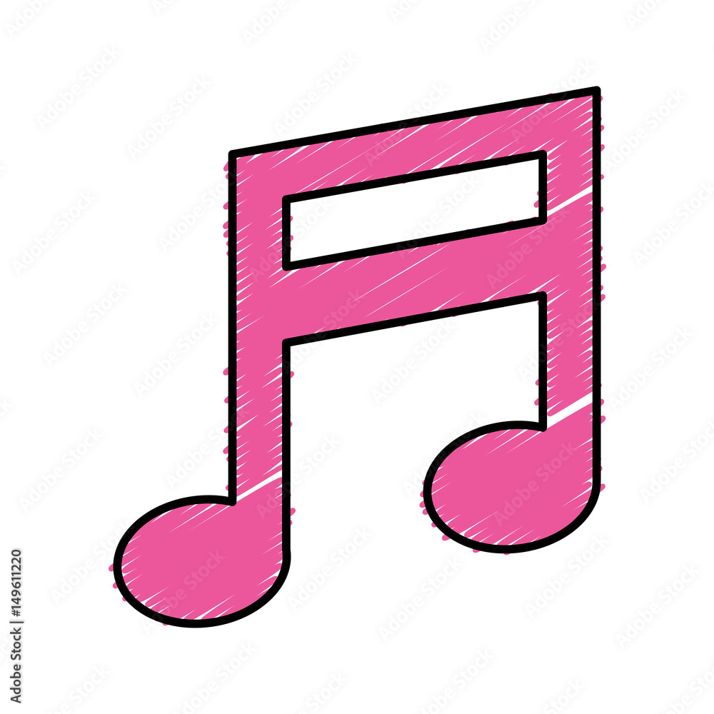 musical note icon over white background. vector illustration musical note icon over white background. vector illustration