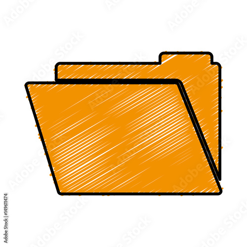 documents folder icon over white background. vector illustration
