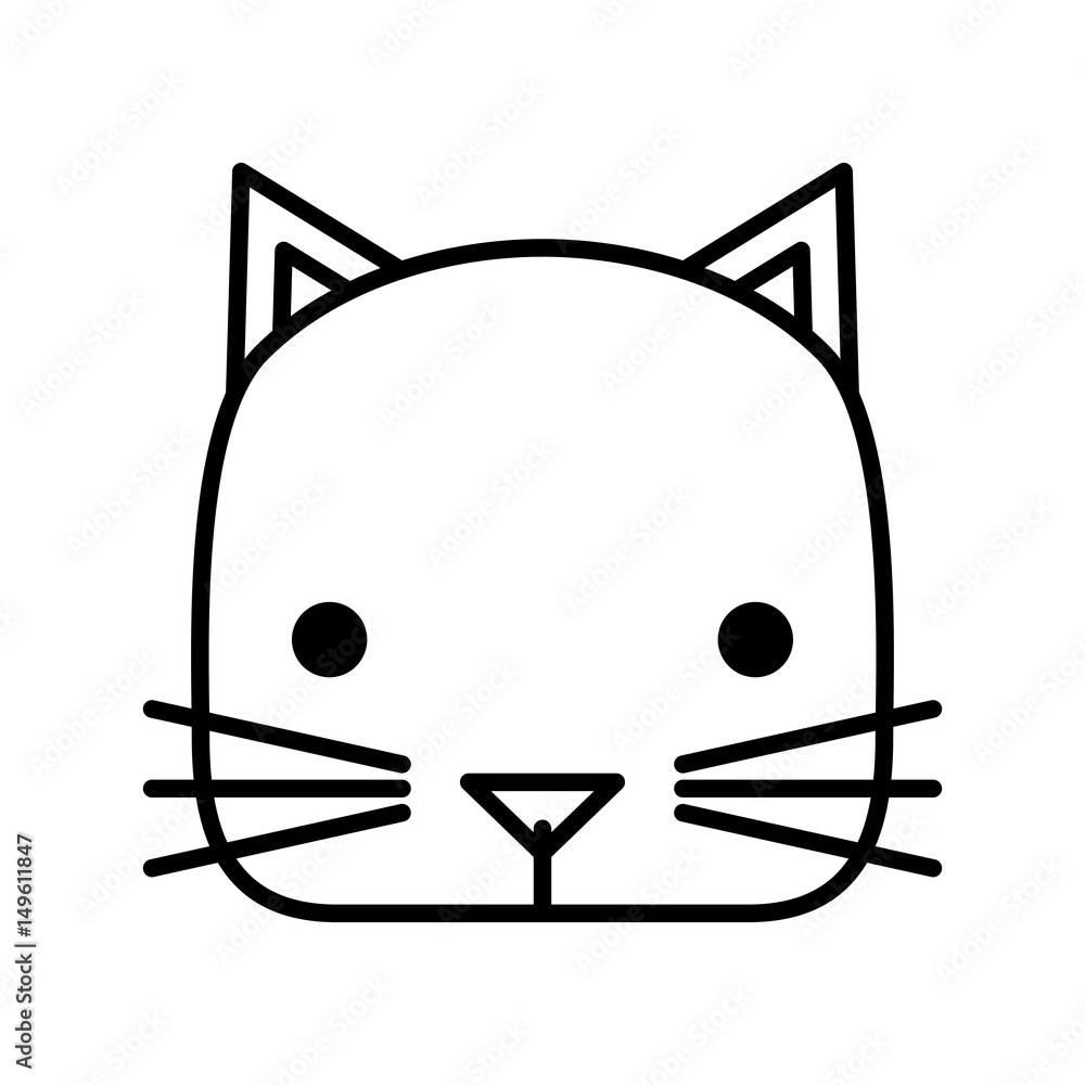 cute little cat icon vector illustration design cute little cat icon vector illustration design