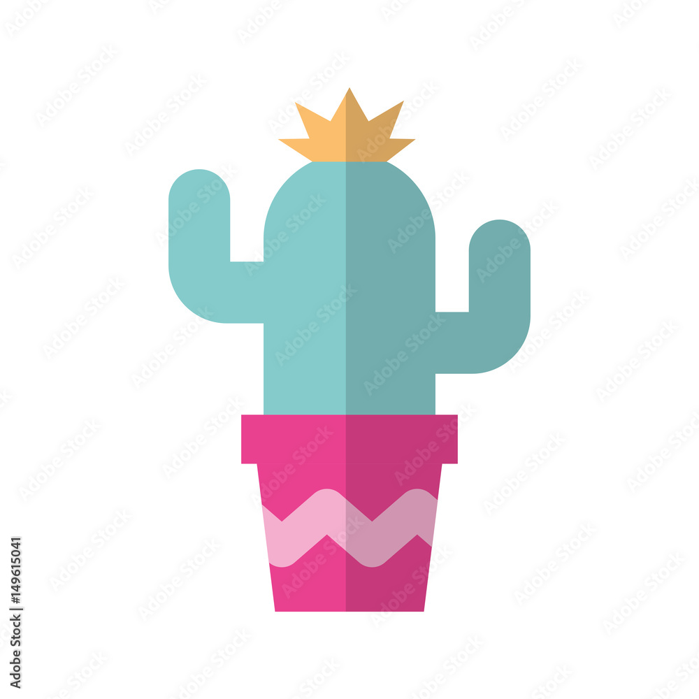 Obraz premium cute cactus in pot vector illustration design