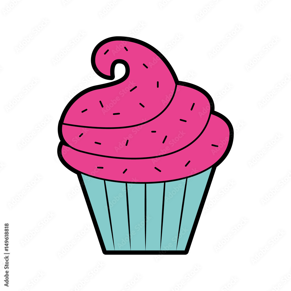 sweet and delicious cupcake vector illustration design sweet and delicious cupcake vector illustration design