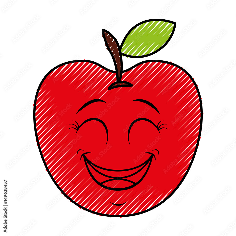 apple fresh fruit kawaii character vector illustration design apple fresh fruit kawaii character vector illustration design