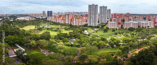 Canvas Print Bishan park in panoeamic view