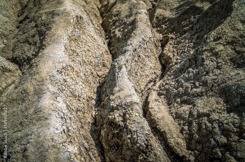 Muddy volcanoes, Buzau county, Romania. Active mud volcanoes landscape in Europe. Muddy volcanoes, Buzau county, Romania. Active mud volcanoes landscape in Europe.