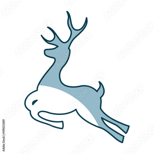 reindeer silhouette isolated icon vector illustration design