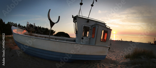Krynica morska boat sunset