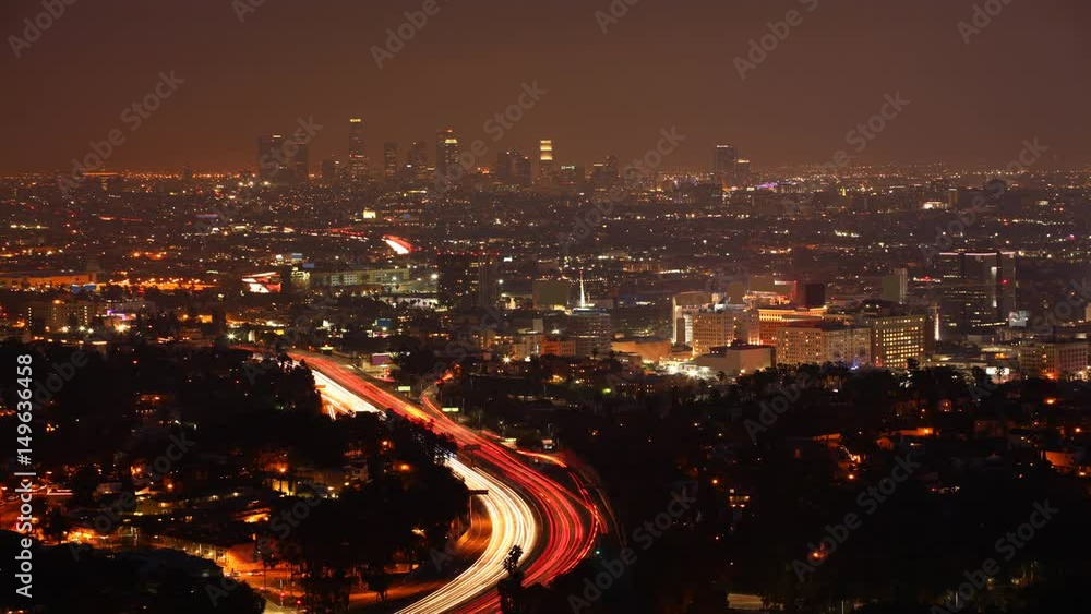 4K UltraHD Timelapse night view in Los Angeles, California 4K UltraHD Timelapse night view in Los Angeles, California