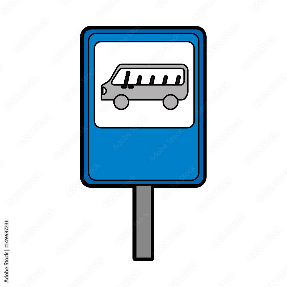 bus stop sign isolated icon vector illustration design bus stop sign isolated icon vector illustration design