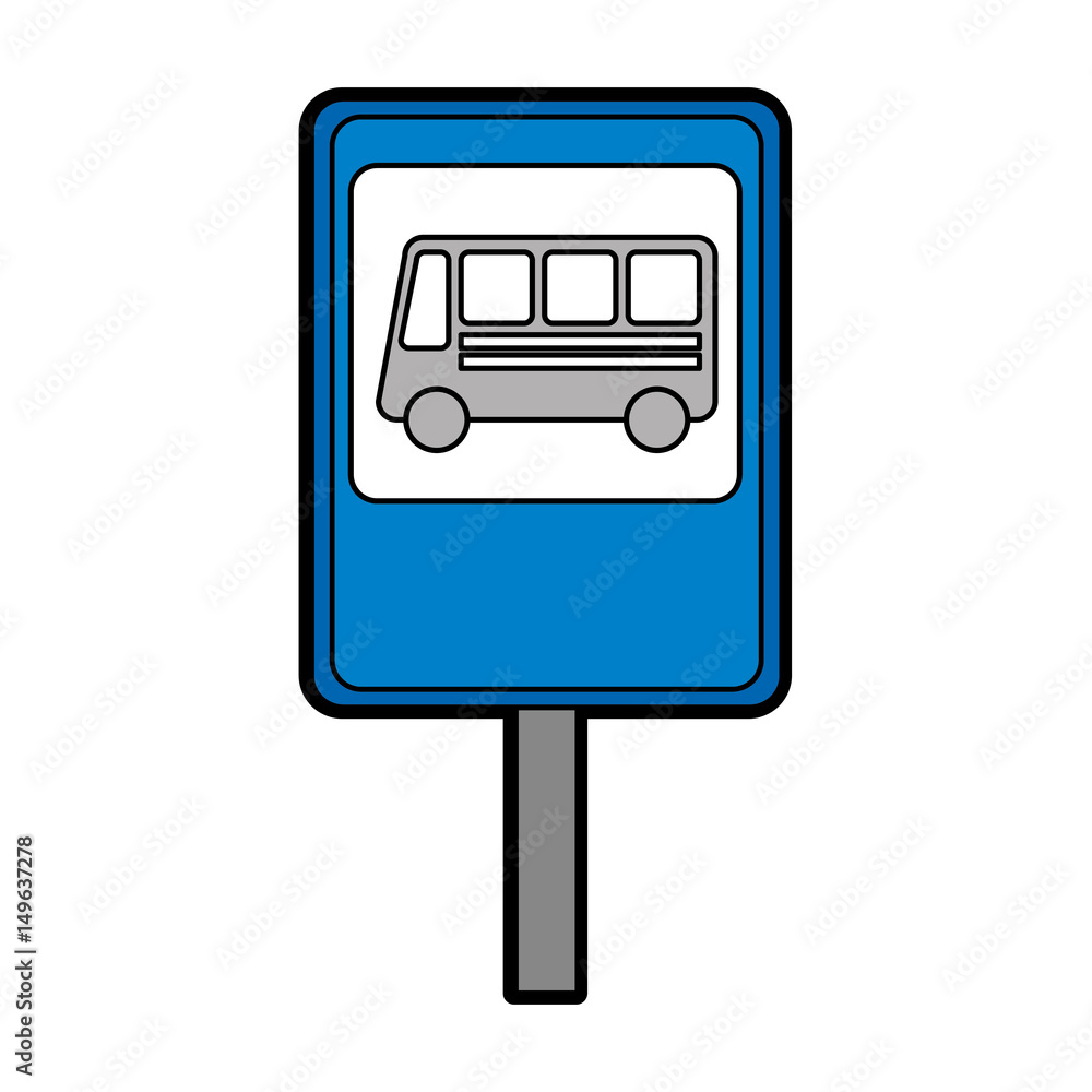 bus stop sign isolated icon vector illustration design bus stop sign isolated icon vector illustration design