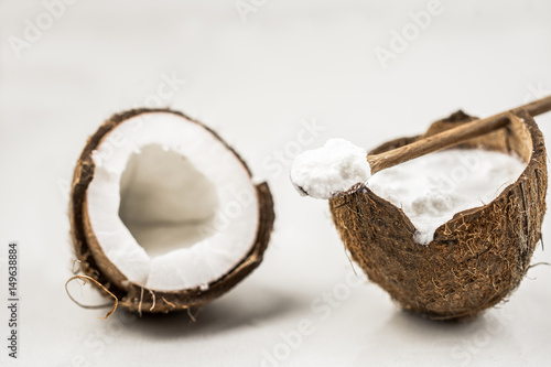 Coconuts isolated on white background. Collection. Coconut vegan milk non dairy in bottles. Coconut milk for your design.