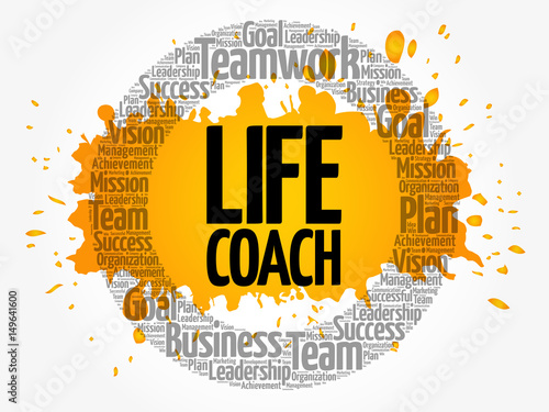 Life Coach word cloud collage, business concept