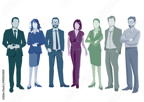 Gruppe von Geschäftsleuten Illustration, Isoliert