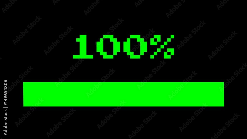 Loading bar percent retro style video Loading bar percent retro style video