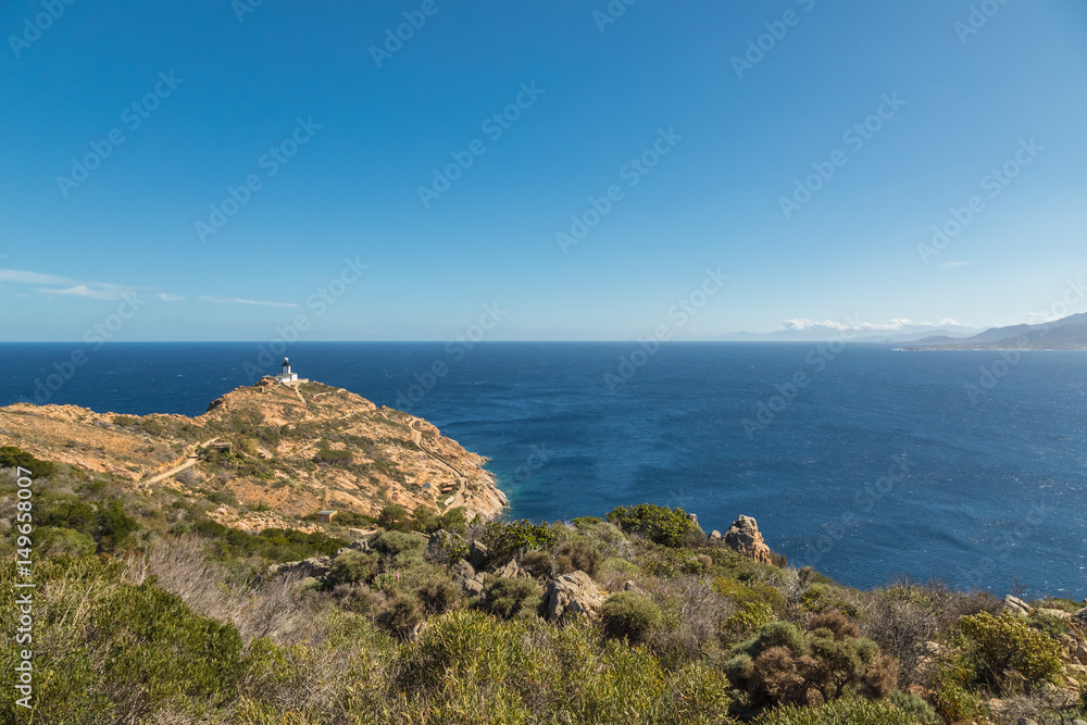 Obraz premium Revellata lighthouse near Calvi in Corsica