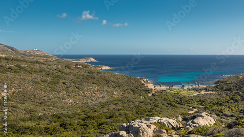 West coast of Corsica towards Revellata lighthouse near Calvi