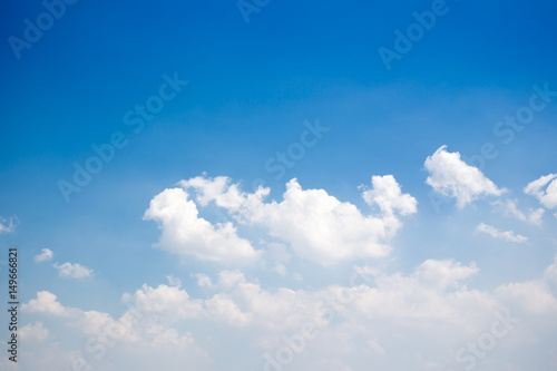 Beautiful a group of clouds in the blue sky during the sun shin background.