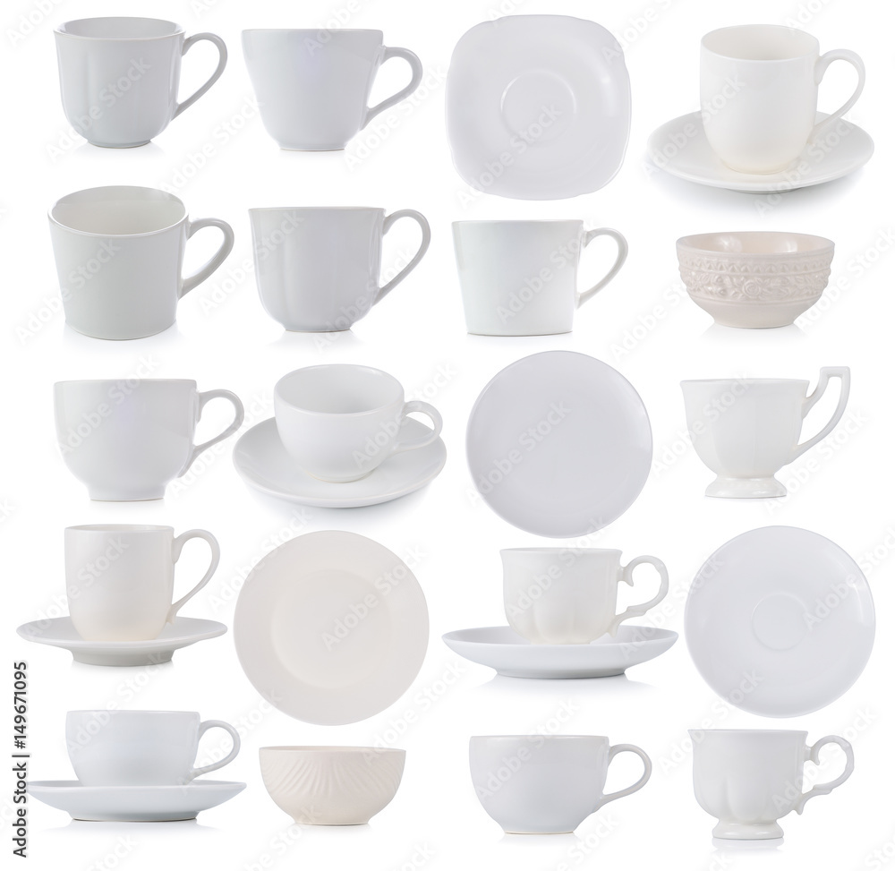 White ceramic isolated on white background. White ceramic isolated on white background.