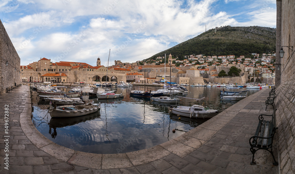 Dubrovnik harbour panorama