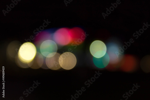 Background bokeh. Bright and colorful lights of the night city. © edgar_b