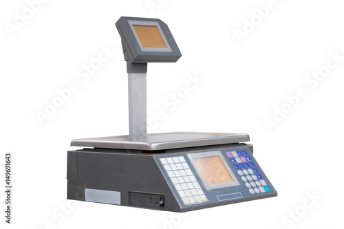 Slika na platnu scales in a supermarket