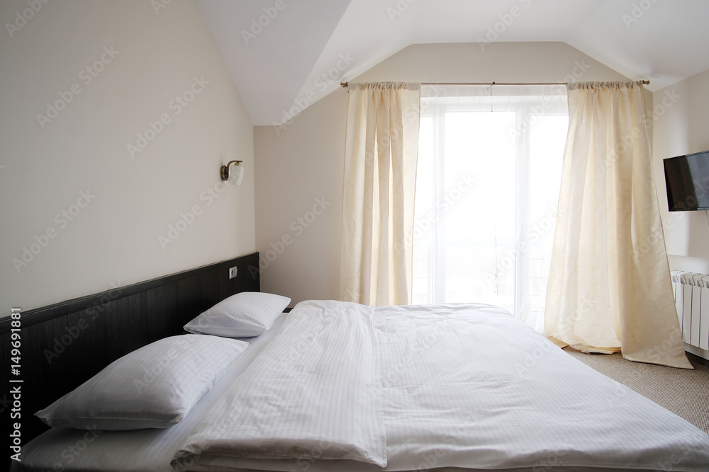 Interior of a hotel bedroom