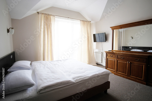 Interior of a hotel bedroom