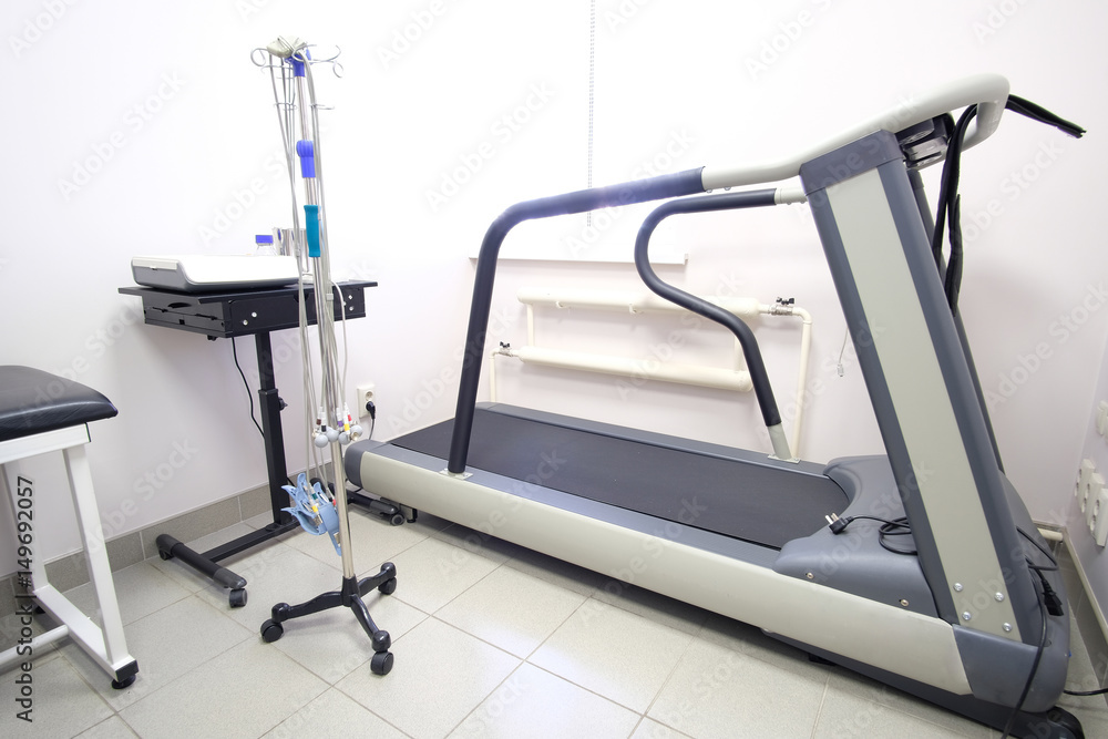 Fototapeta premium The image of treadmill in a medical room